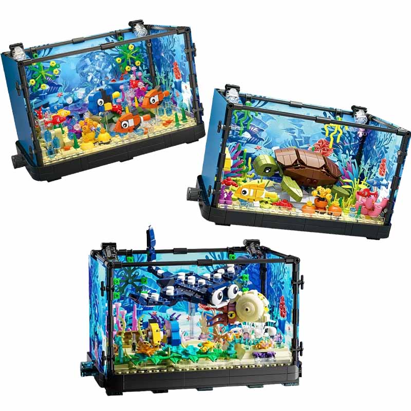 Marine Aquarium Aquascape - Fish Tank Building Block Set with