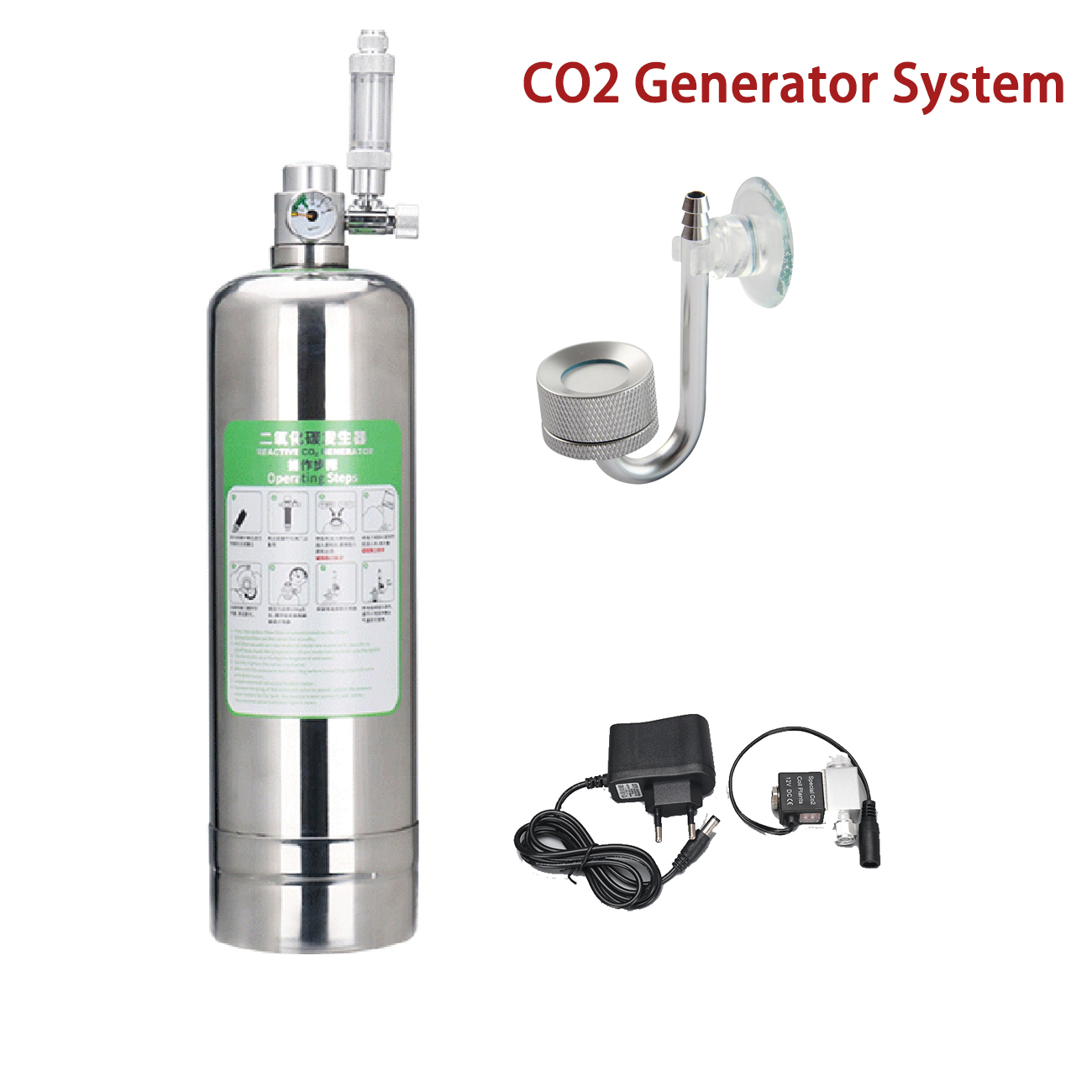 Aquarium Marine Plants - Aquarium CO2 Generator system Kit Stainless