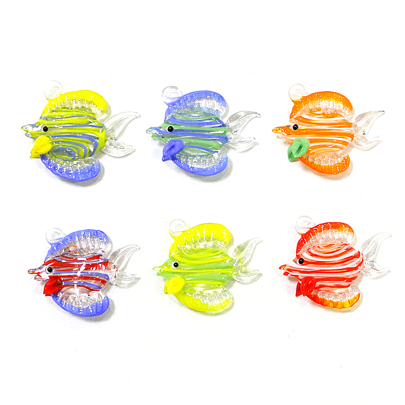 Marine Aquarium Hobby - 2Pcs Mini Marine Fish Figurine Glass