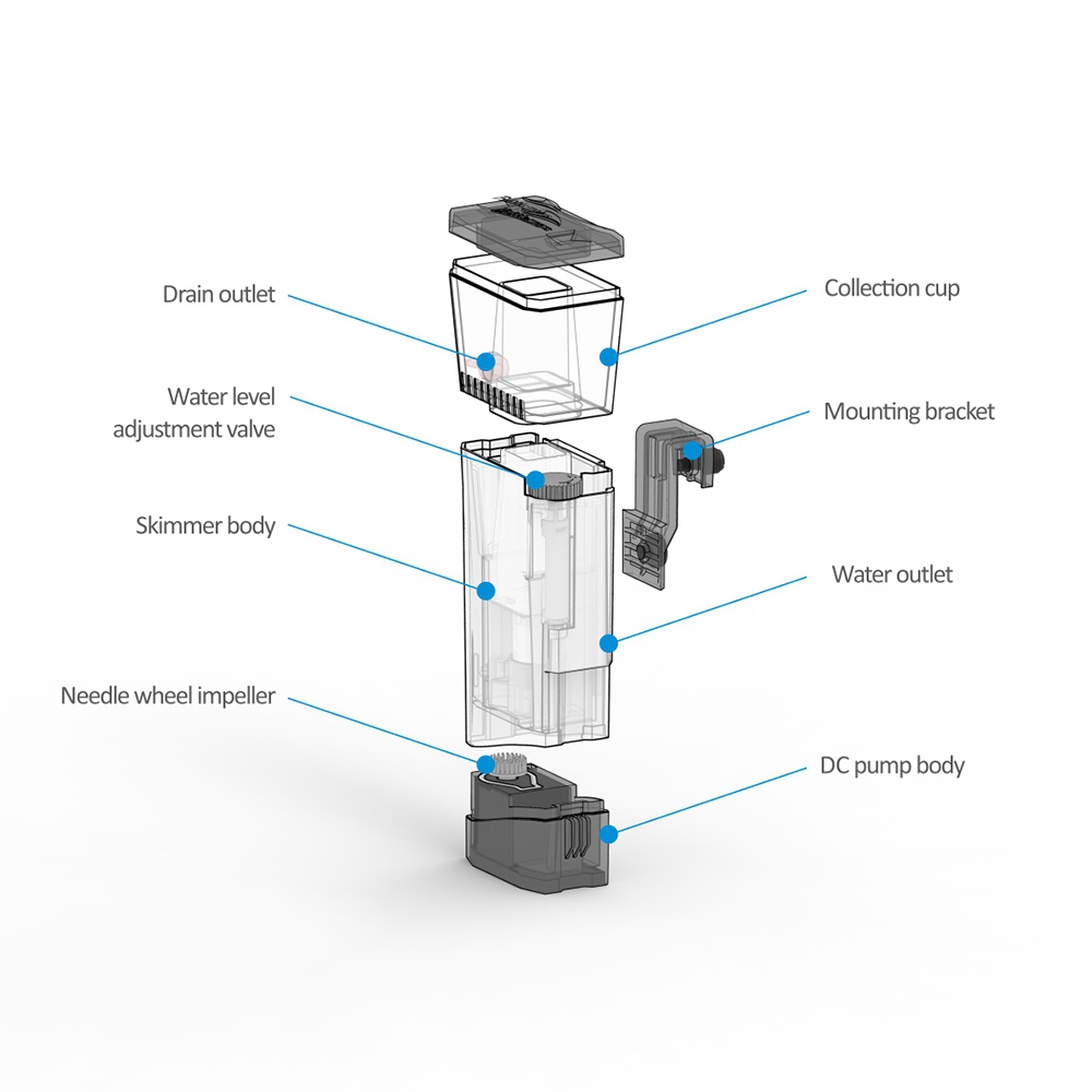 Internal Nano Skimmer Mini Q 1 - Protein Skimmer Hang On recension och pris