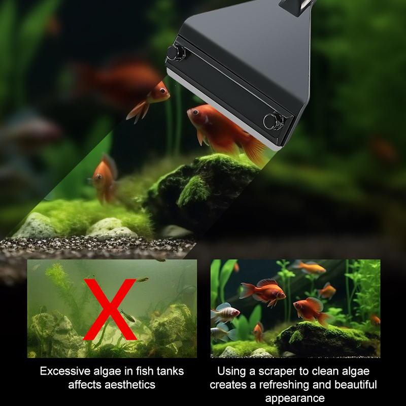 Aquarium Algae Remover Aluminu - Marine Aquarium Glass Scraper recension och pris