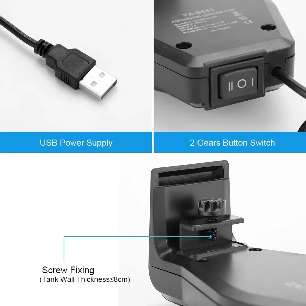 USB Aquarium Cooling Fan with  - Marine Aquarium Mini recension och pris