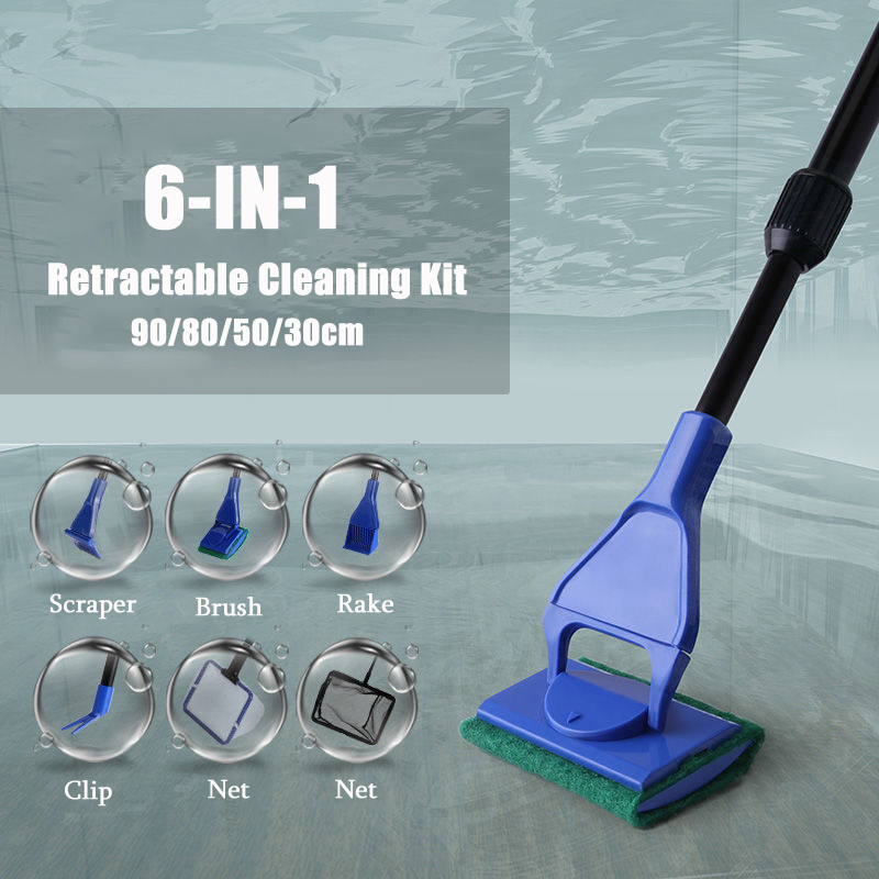 6-IN-1 Aquarium Cleaning Tools - Marine Aquarium Glass Scraper recension och pris