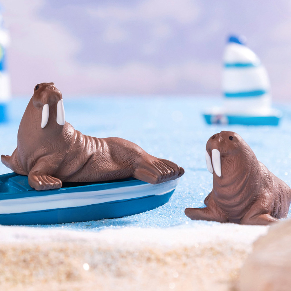 2Pcs Mini Resin Walrus Marine  - Marine Aquarium Mini recension och pris